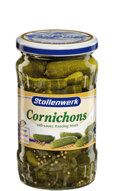 Cornichons süß-sauer, knackig frisch - Konserve