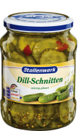 Cucumber slices <br />
with dill 