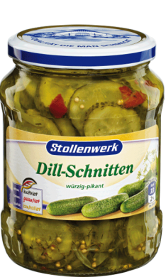 Cucumber slices 
with dill spicy - tin