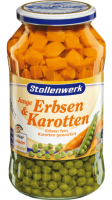 Erbsen fein<br />
Karotten gewürfelt 