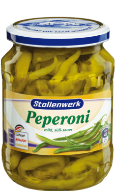 Peperoni
mild süß-sauer - Konserve