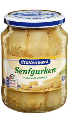 Senfgurken würzig-mild eingelegt - Konserve