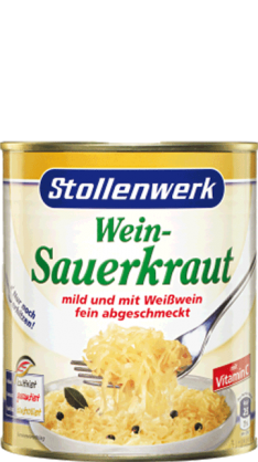 Wein-Sauerkraut mild und mit Weißwein fein abgeschmeckt - Konserve