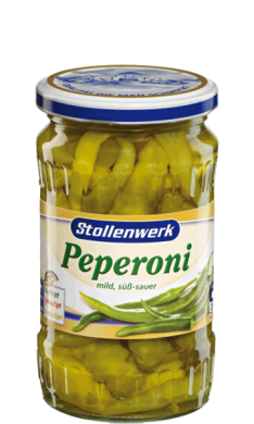 Peperoni
mild süß-sauer - Konserve